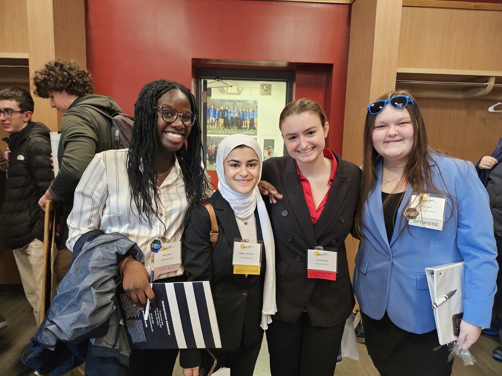 Group of Bangor High School Juniors at the Maine State Science Fair