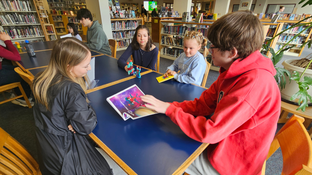 students sharing their creations