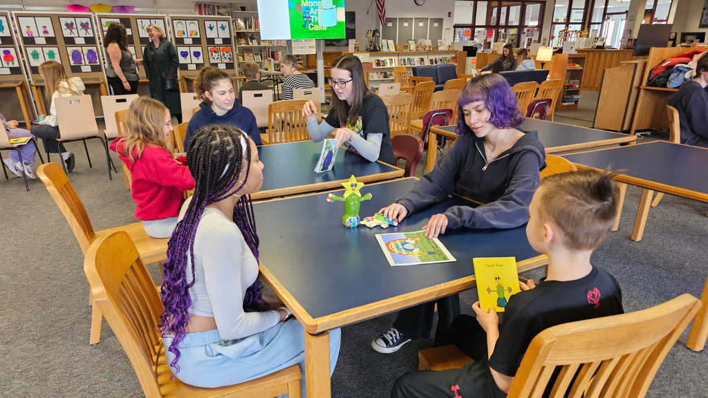 students sharing their creations