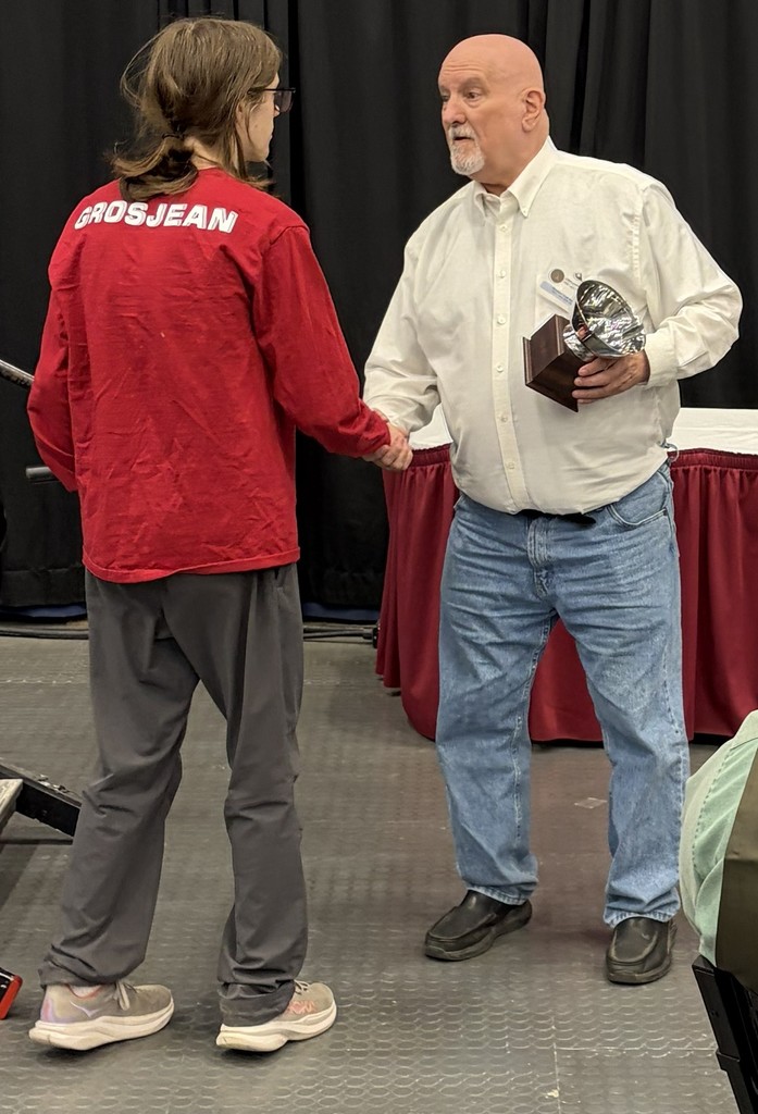 Kai Grosjean accepting an award