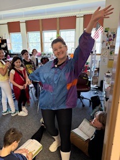 To celebrate Mary Snow turning 100, students and staff dressed in decades today!