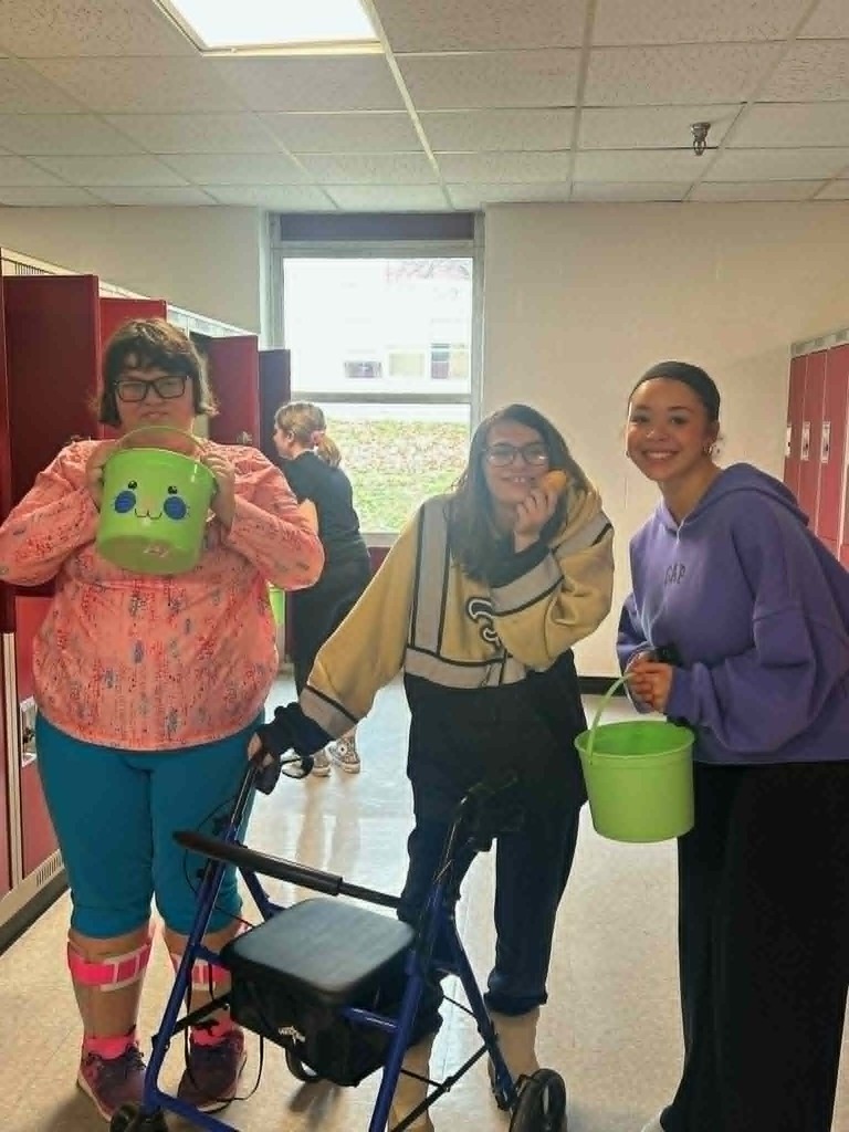 Today after school, the Best Buddies Pairs hosted an egg hunt at Bangor High School! Students searched high and low for candy treasures—behind doors, on top of lockers, on window sills, and through the hallways. #WeAreBangor