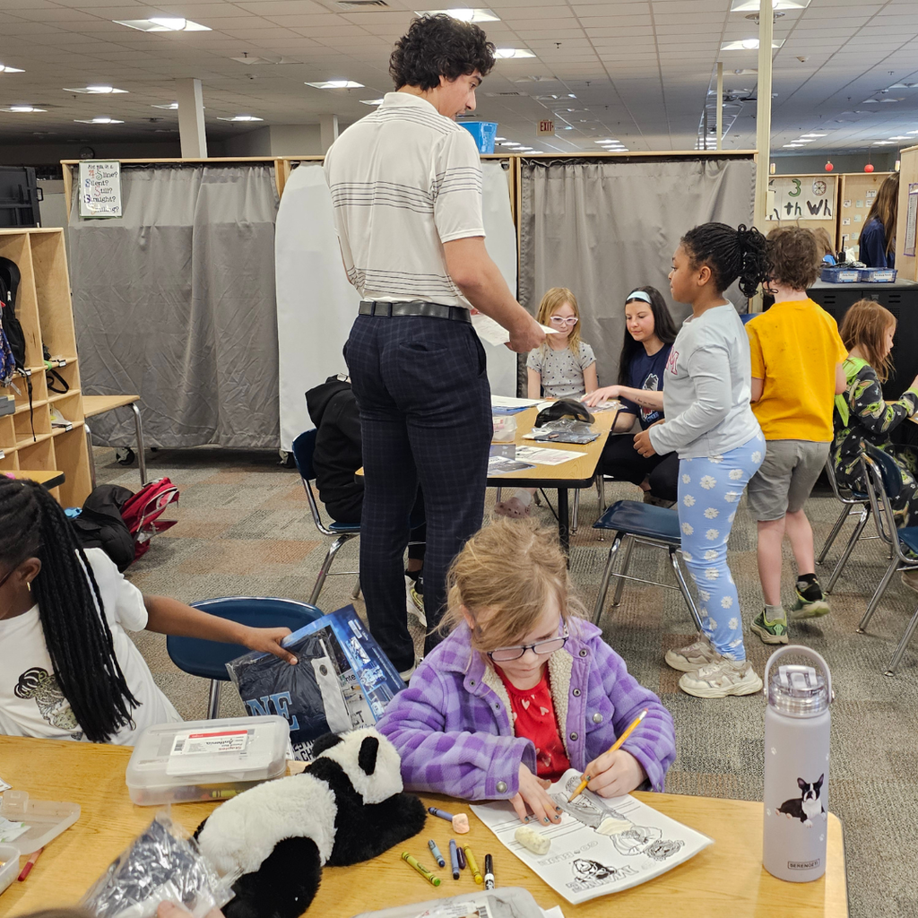 A huge thank you to the UMaine athletes for visiting the Abraham Lincoln School today!  Your time, energy, and support helped us celebrate the last day of school before April Break—and the students loved it! Go Black Bears! #WeAreBangor