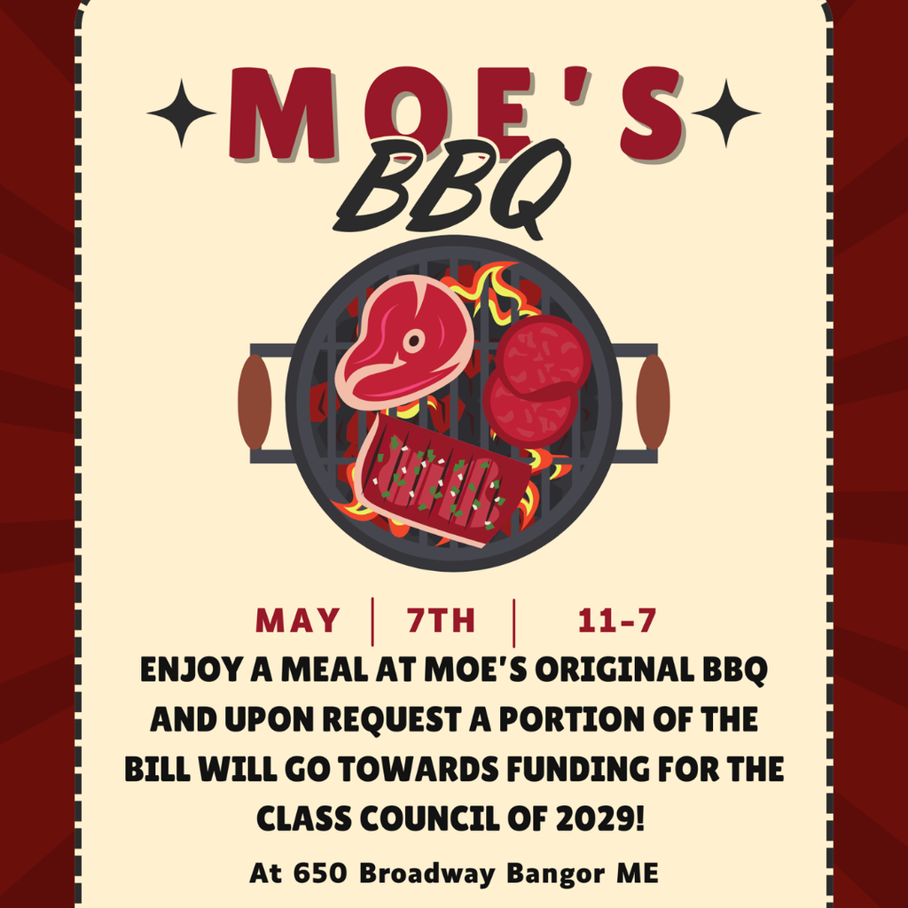 Class of 2029 Moe's Fundraiser. May 7, 2026