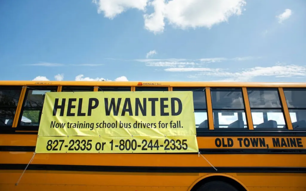 School Bus Drivers Wanted  Cyr Bus is looking for transportation specialists and school bus drivers or those who are interested in becoming one! School bus drivers have school vacations—school holidays and summer vacations off, (with unemployment benefits). You are home nights and weekends.  We will train you for free.  Cyr Bus has PTO, attendance bonuses, a great competitive wage, employee-paid health insurance, HSA, 401k, Aflac, 3 paid snow days, and 6 weeks a year you can collect employment benefits, and there are opportunities to work more hours.  If you are in need of training to be qualified to drive a school bus, training starts soon!  Please call Judy at 207-942-3354 or Melanie at 207-949-0597