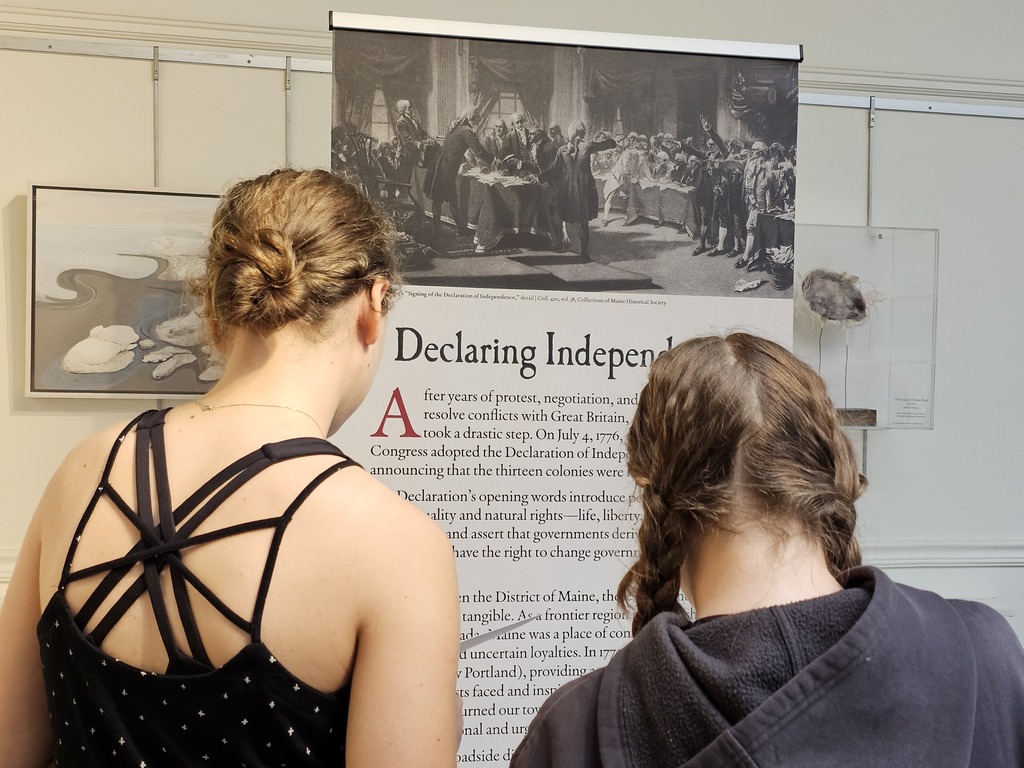 Students in Mrs. Butler's AP U.S. History classes visited the rare copy of the Dunlap Broadside of the Declaration of Independence on September 17, which is coincidentally Constitution Day. The Declaration is the foundational document of the birth of the United States, and it serves as an important reminder to all of us of the ideals that we put forth 250 years ago when our nation began.