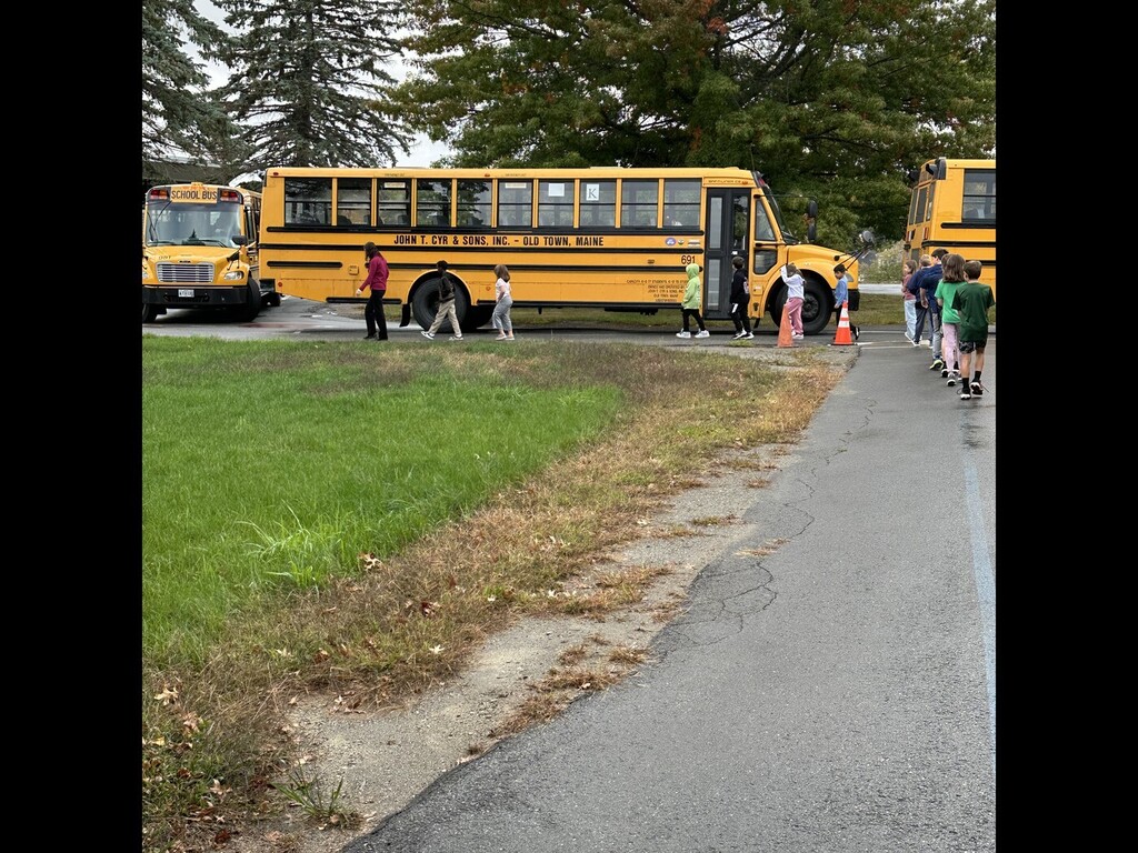 Leading up to Bus Safety Week, students across the Bangor School Department have been participating in bus safety drills to help ensure they know how to stay safe while riding the bus each day. These important exercises give students the opportunity to practice safe boarding and exiting procedures, emergency evacuation protocols, and proper behavior while on the bus. The Cyr Bus team works hard to make student safety a top priority, and these drills help reinforce the skills and confidence students need in the event of an emergency. #WeAreBangor