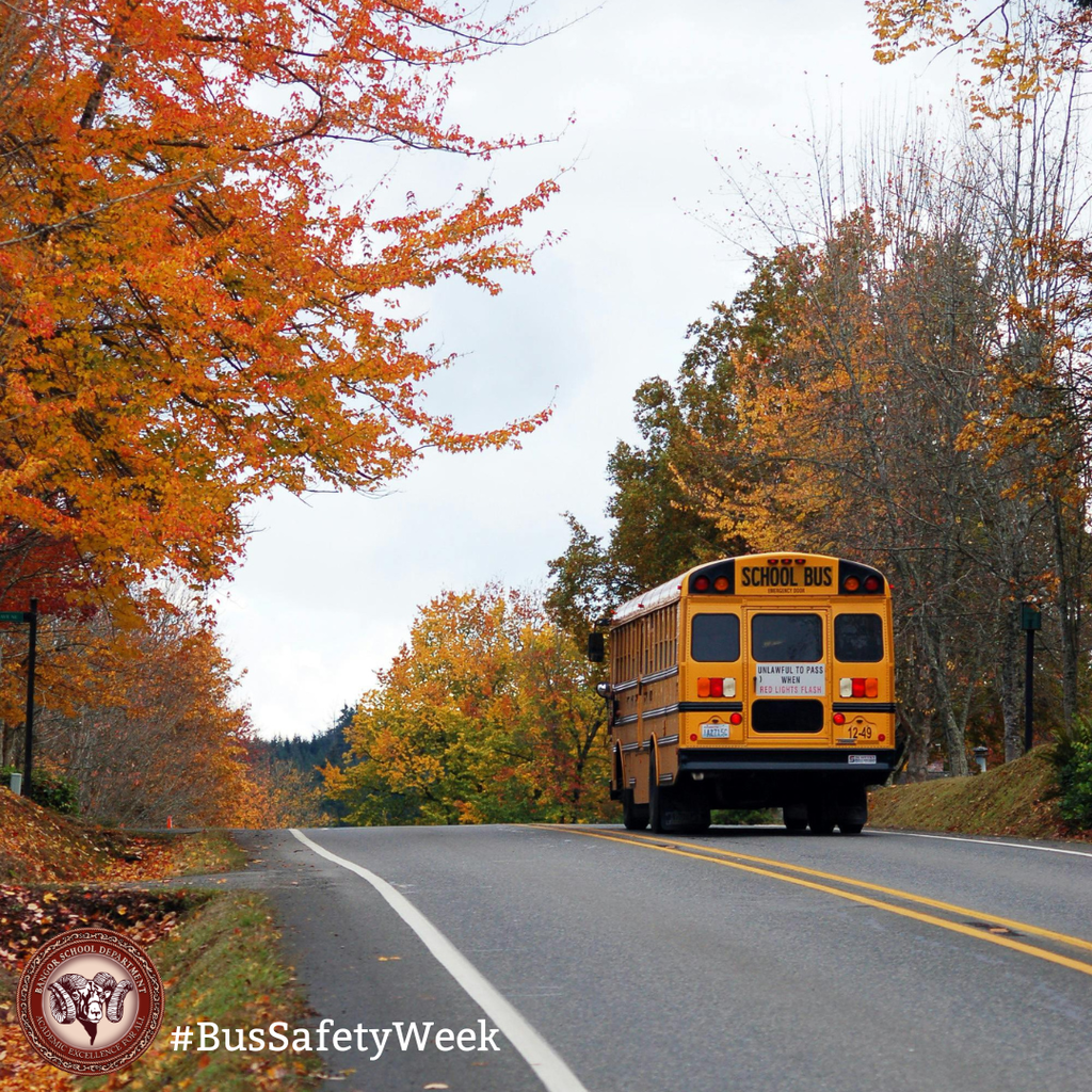 School bus safety doesn't end when the bus stops. Students may need to cross the street and can be difficult to see, especially in the early morning or late afternoon. Slow down, stay alert, and watch carefully whenever you're near a school bus. #BusSafetyWeek #WeAreBangor