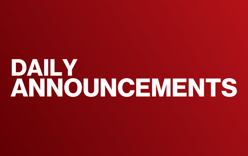 Daily Announcements
