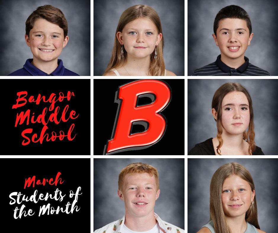 March Middle School Students of the Month