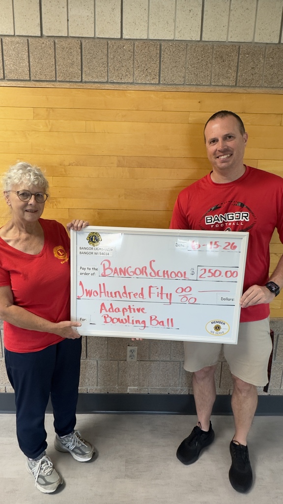 Lions Bowling Ball Donation Check