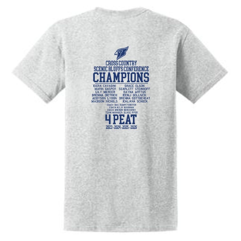 Cross Country Champion t-shirt back