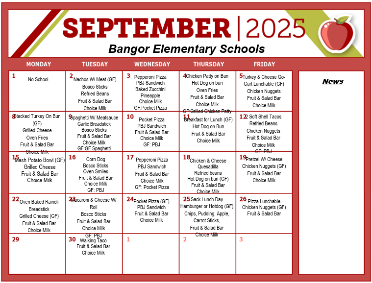 September Menu