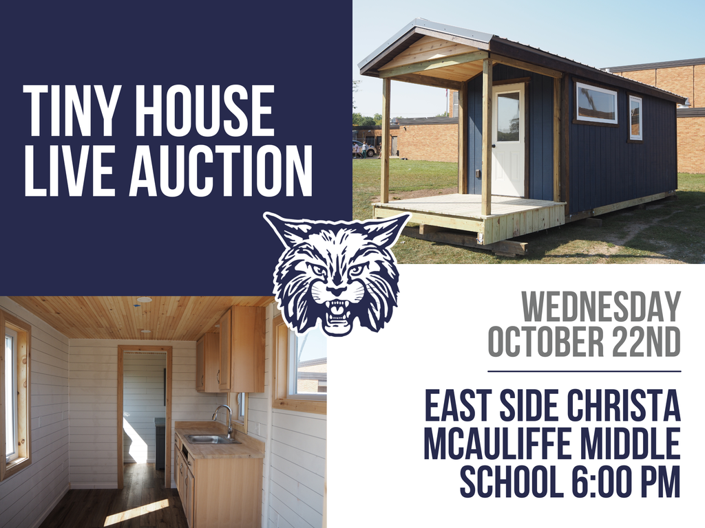 tiny house auction with event details