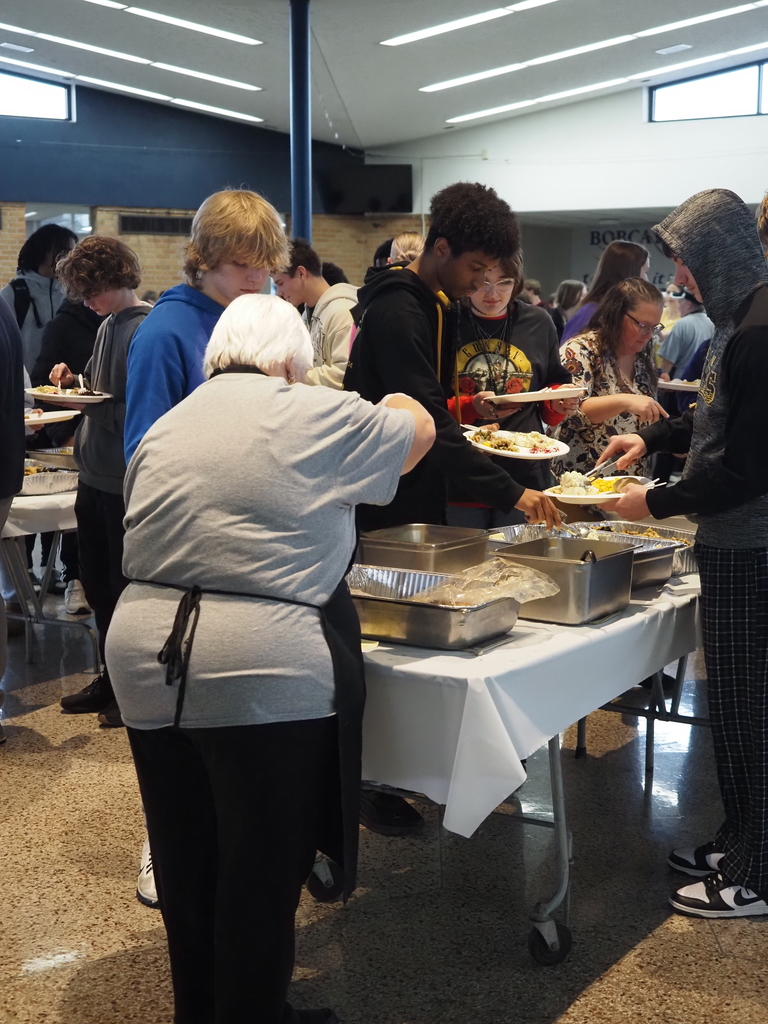 staff serving lunch