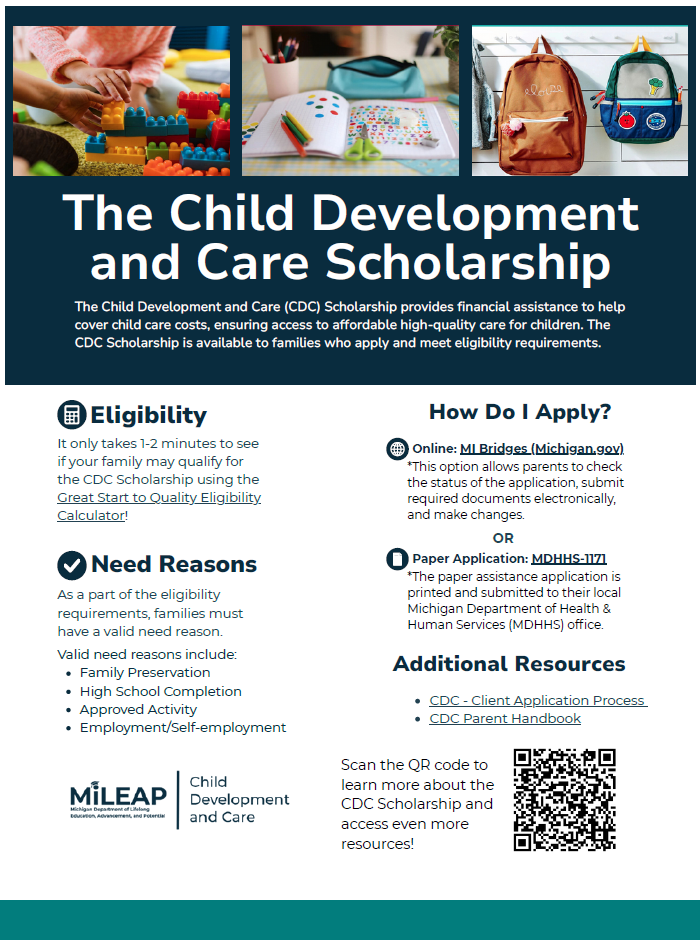 childcare scholarship information