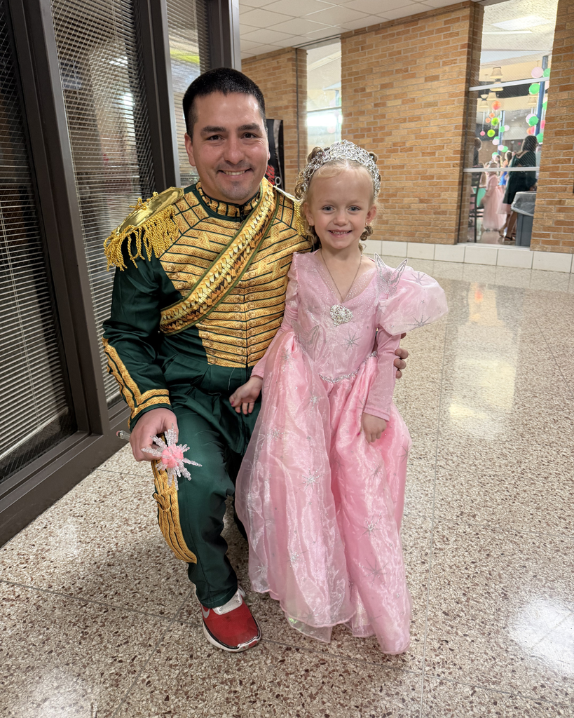 dad and daughter dressed up