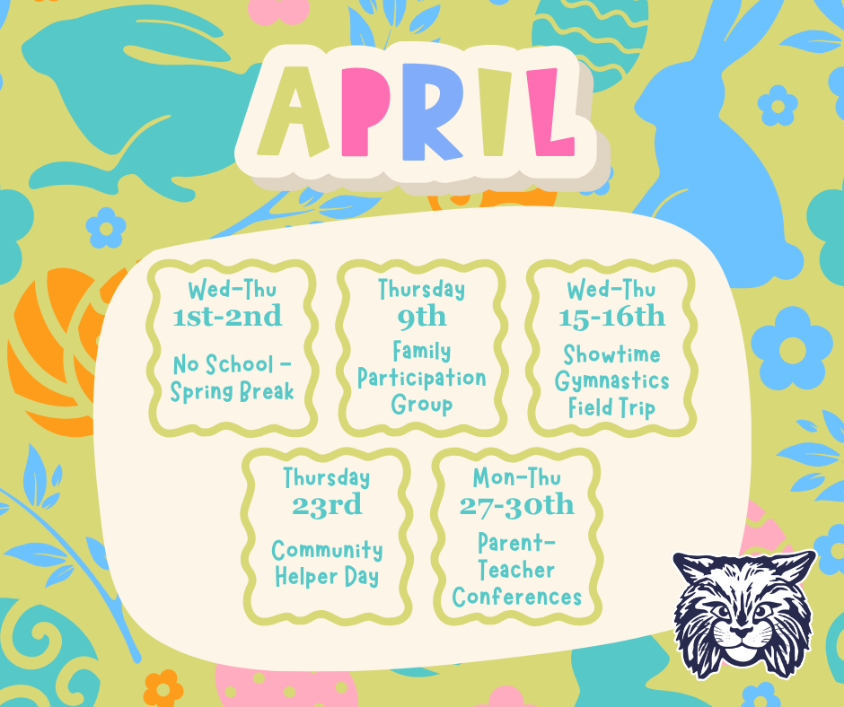 April Calendar Reminders