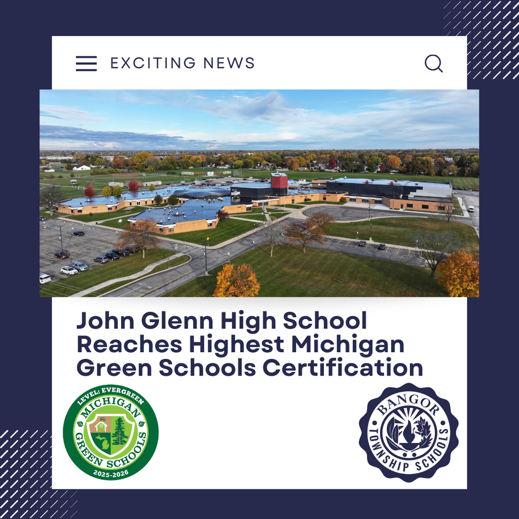 John Glenn High School Reaches Highest Michigan Green School Certification Press Release