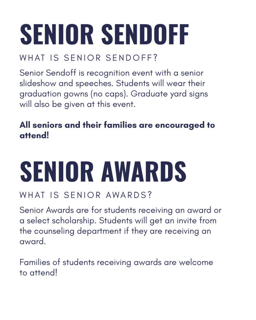 senior event descriptions