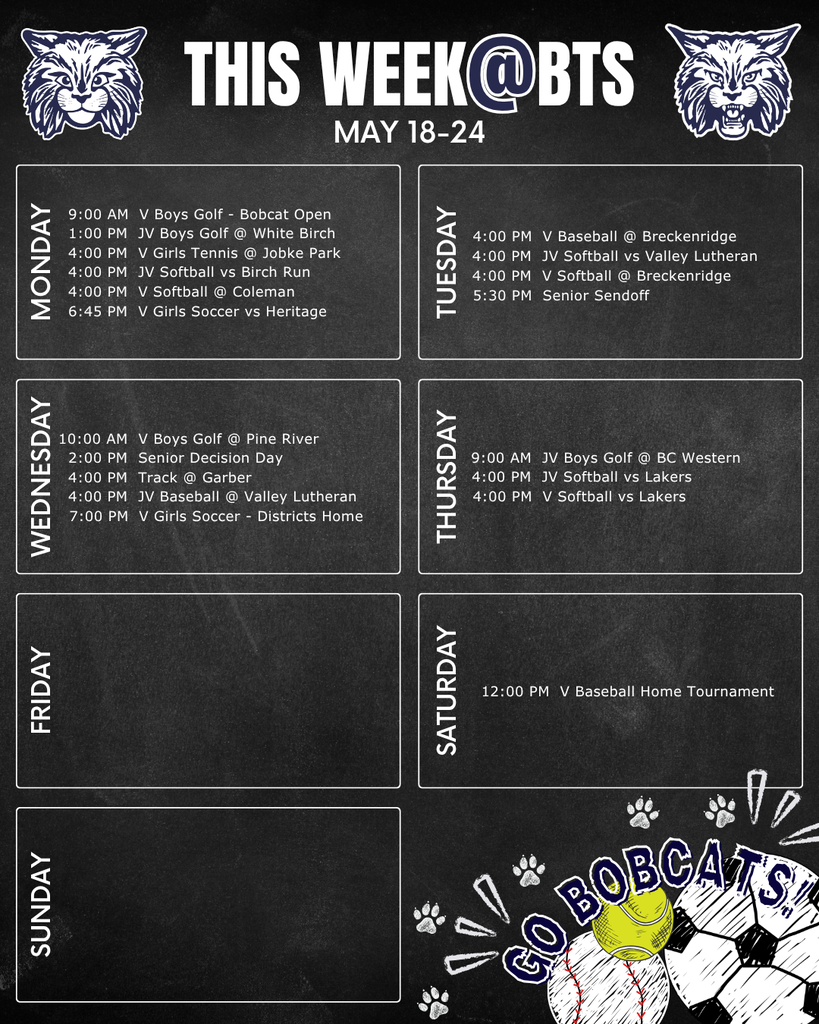 things to do this week at Bangor Township schools with a schedule for the week
