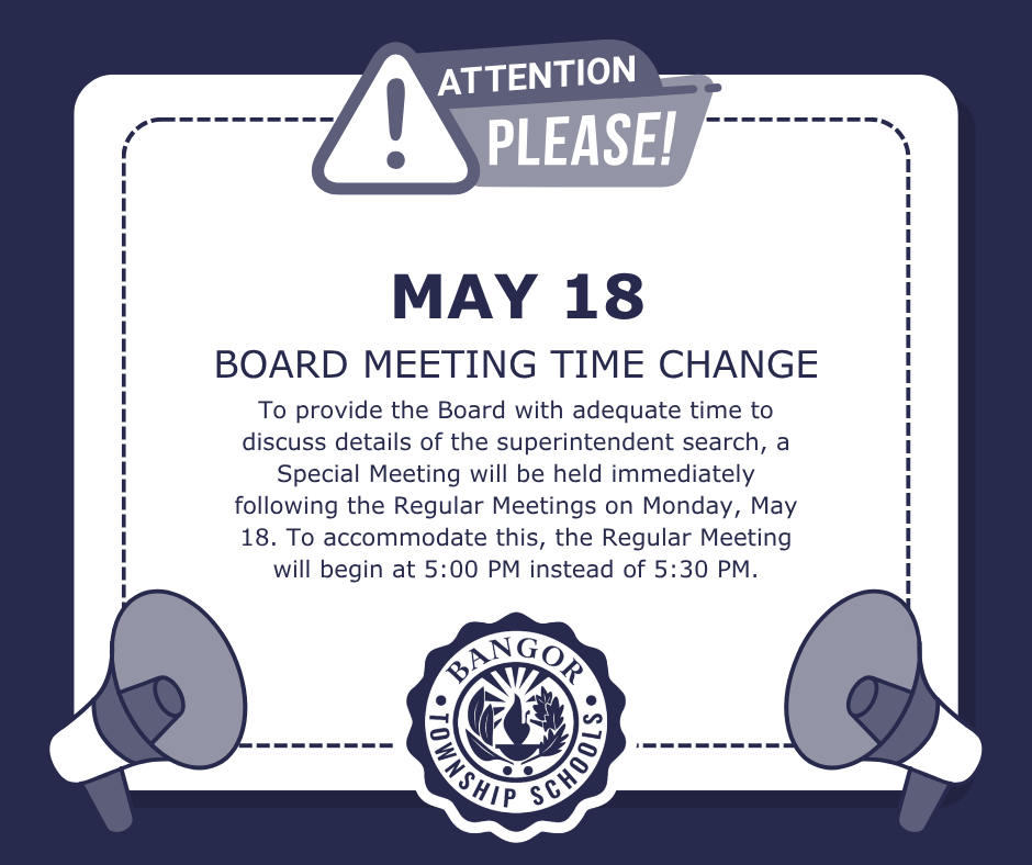 board meeting time change for May 18