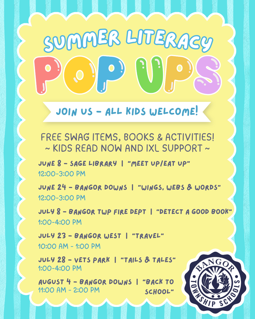 summer literacy pop ups