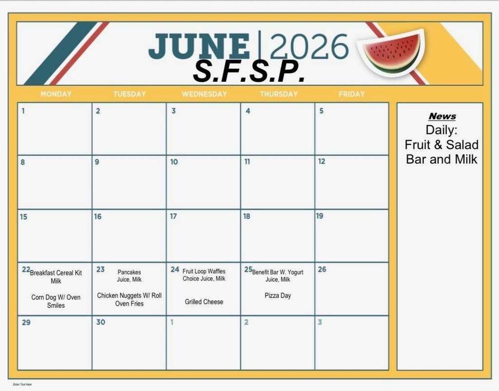 june menu