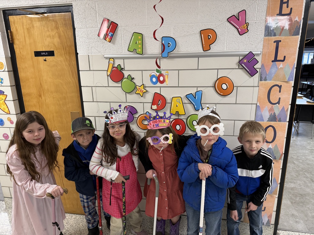 Group of students dressed as 100 year olds