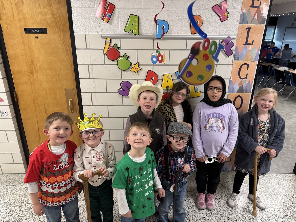 Students dressed as 100 year olds