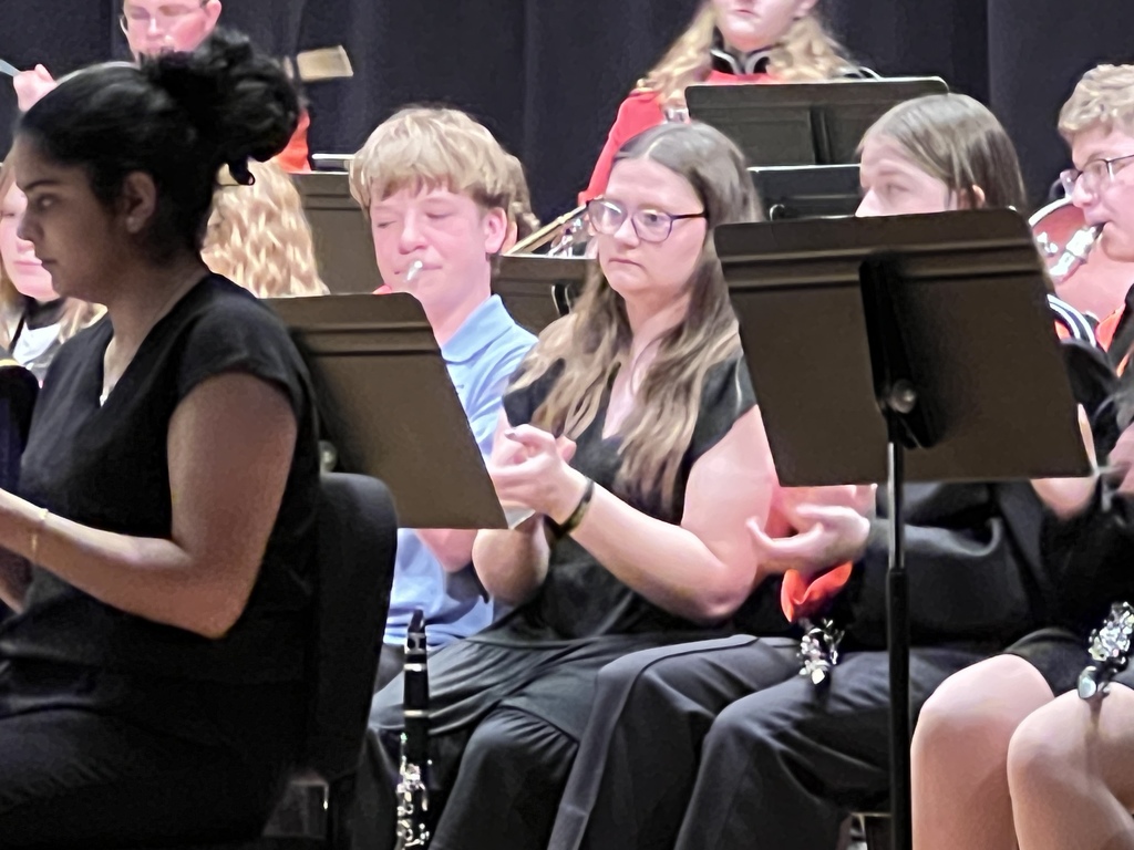 Student playing an instrument 