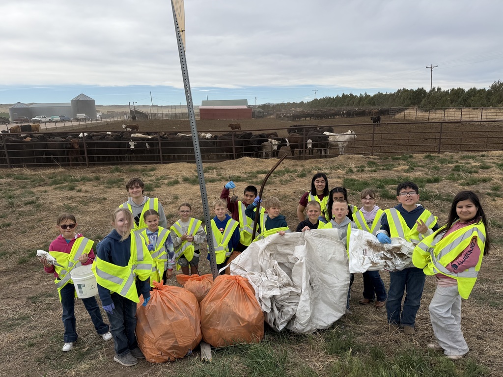 Group of Students picking up trash