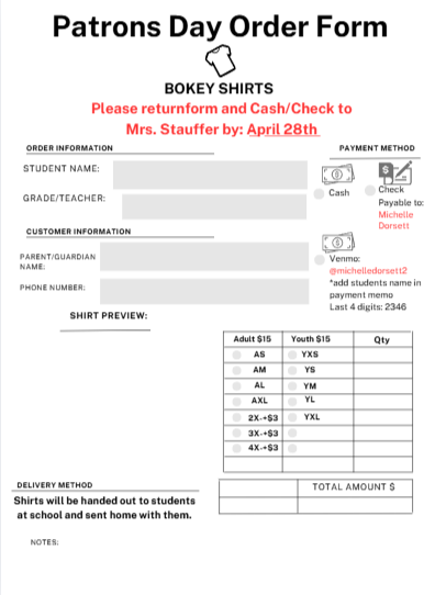 Shirt Order Form 
