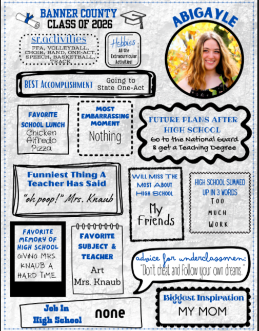 Flyer about a Senior Student