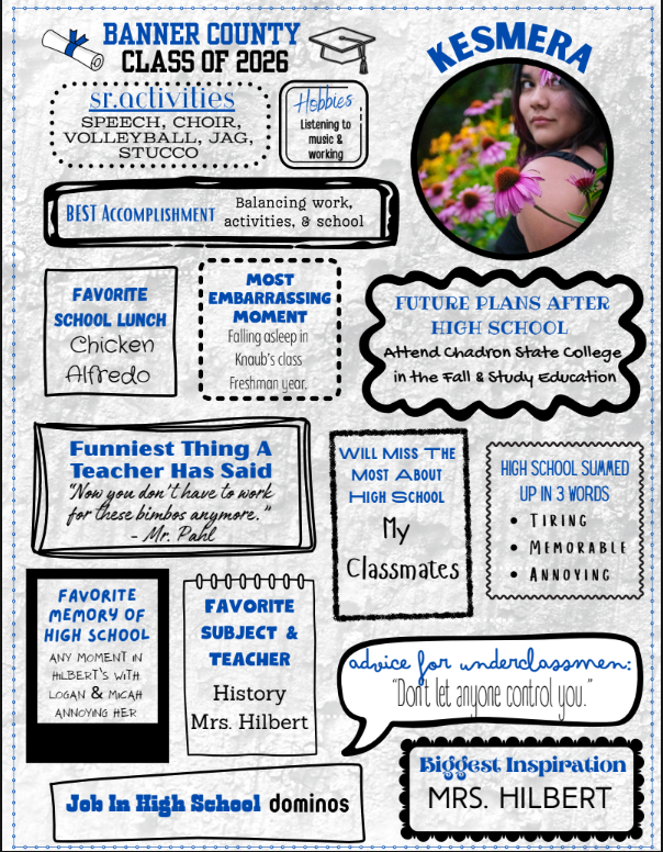 Flyer about a Senior Student
