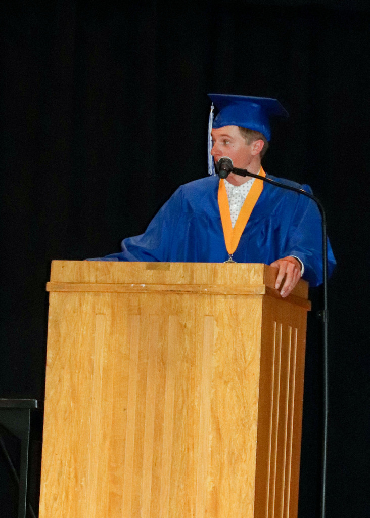 Student giving a speech