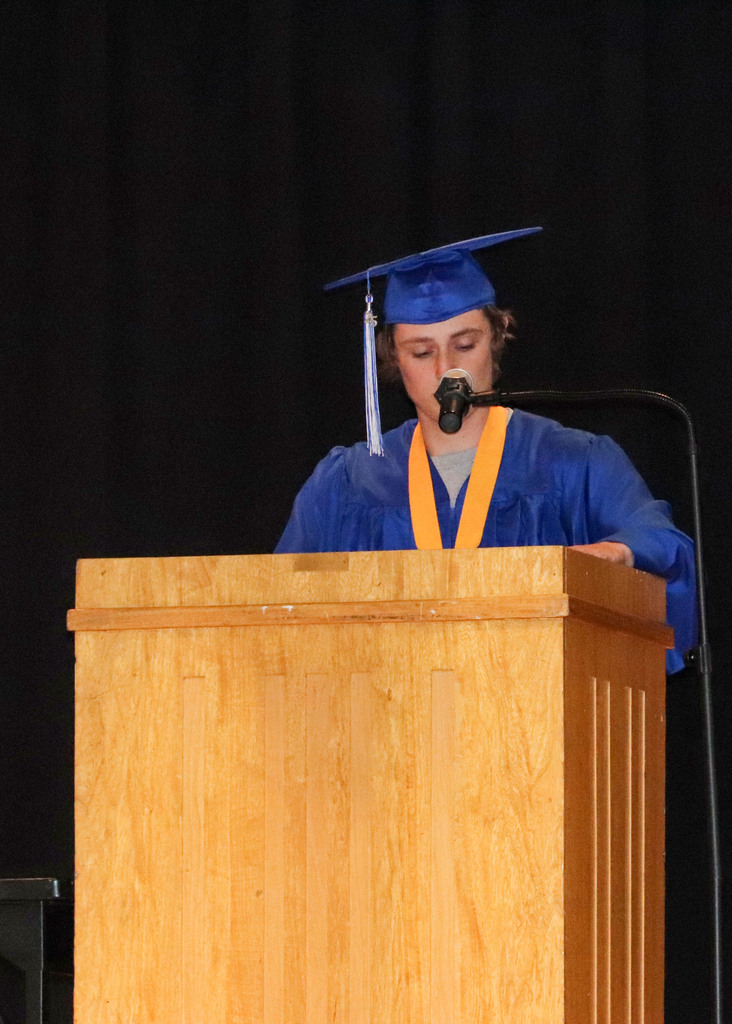 Student giving a speech