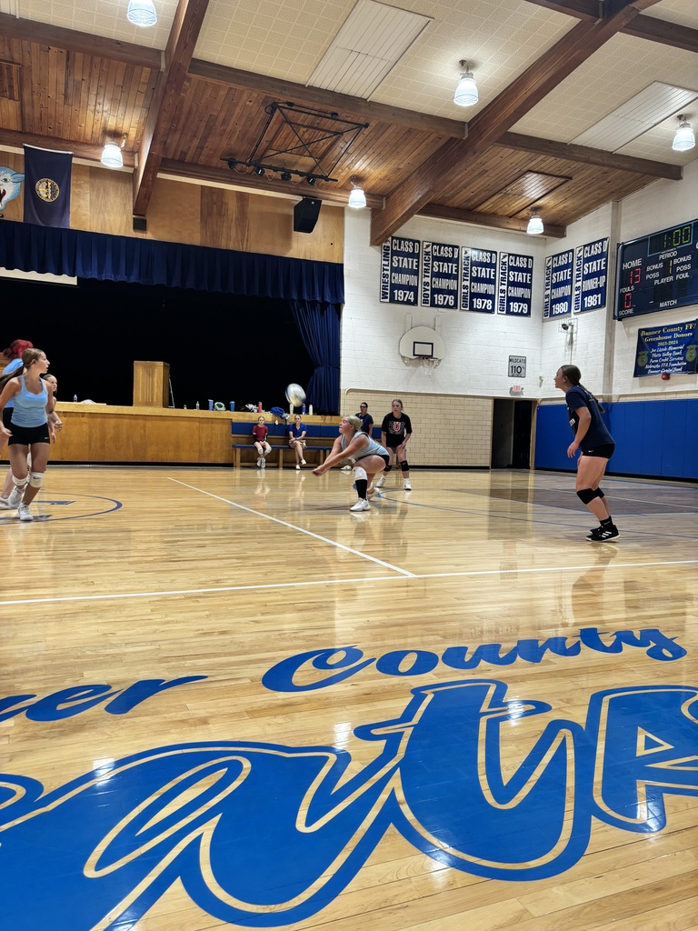 Girls playing volleyball