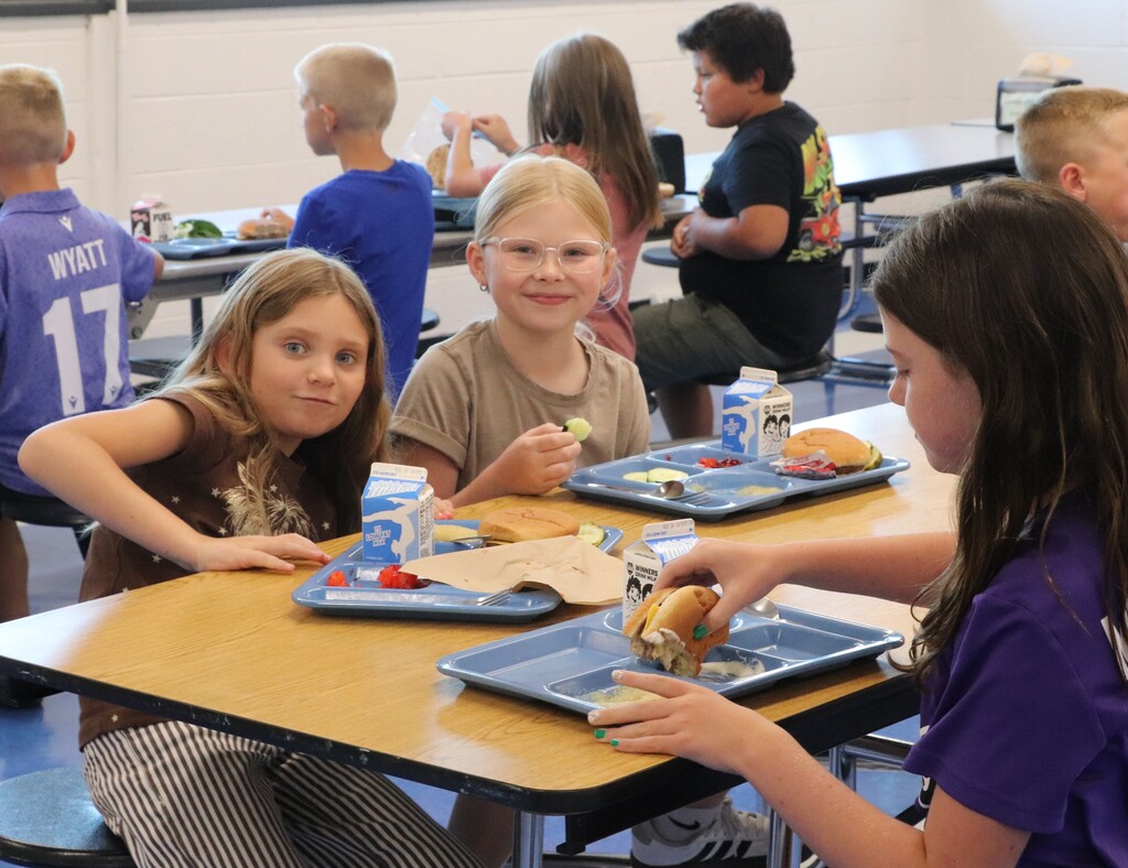 Students eating lunch