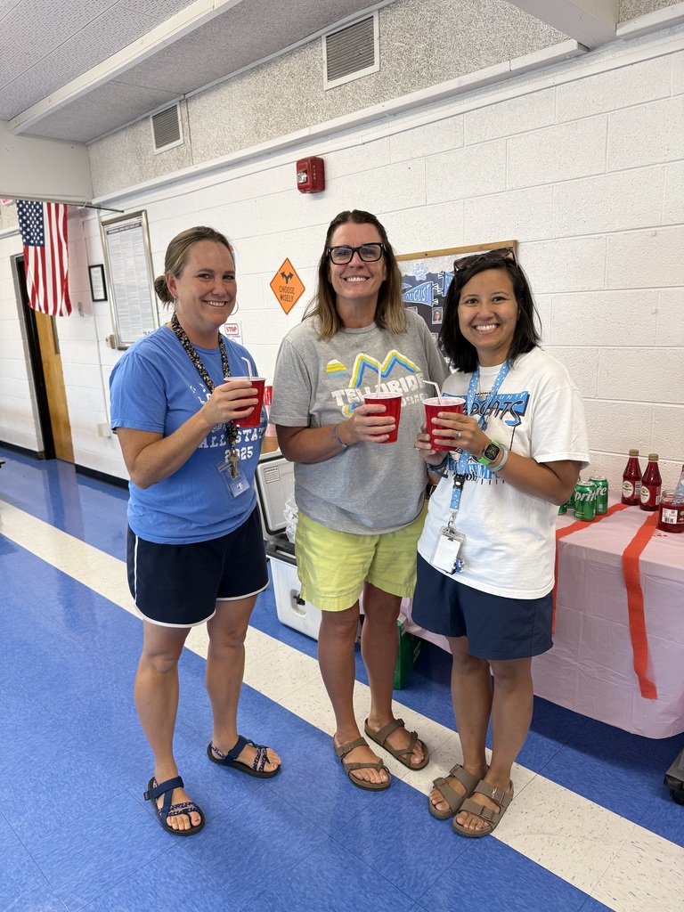 Three teachers holding a Shirly temple drink