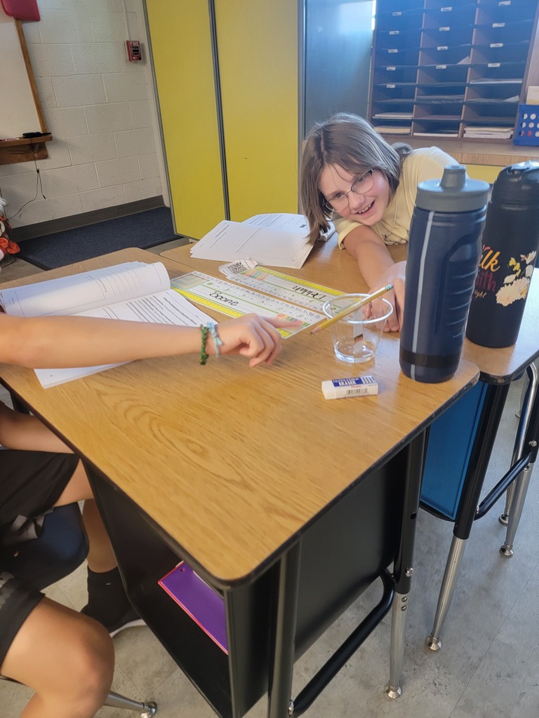 Students observing a science project