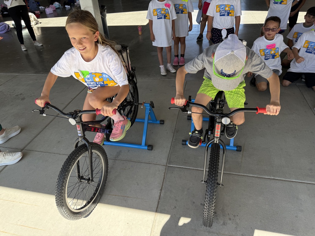 Students on bikes