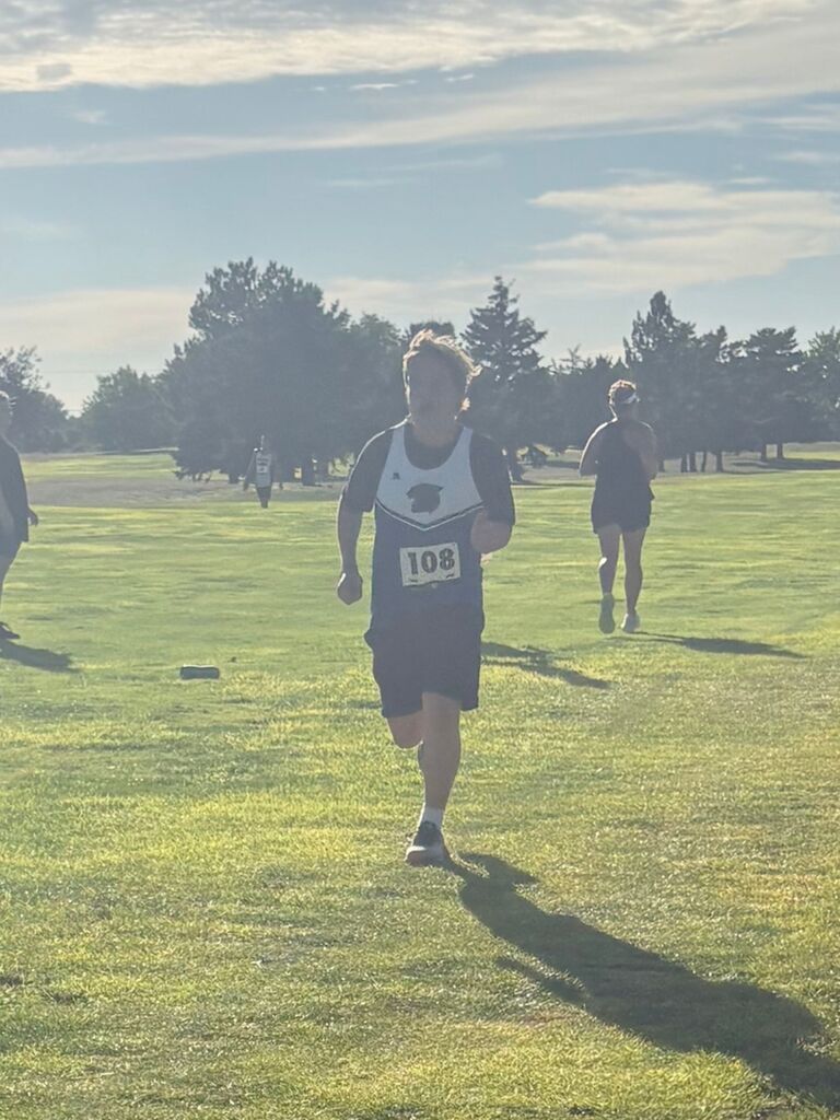 Student running
