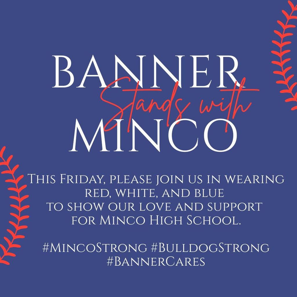 Support Minco tomorrow by wearing Navy, Red & White