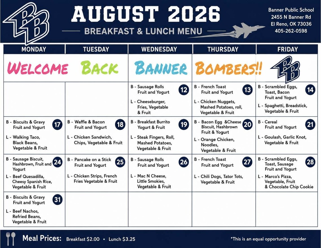 August Menu