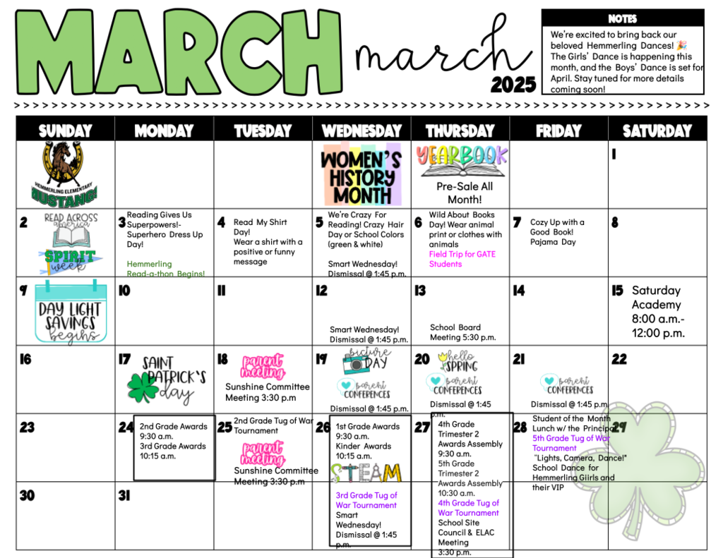 March 2025 Calendar