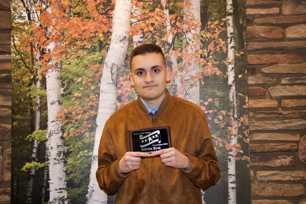 Banning Independent Study December Student of the Month Steven Ruiz