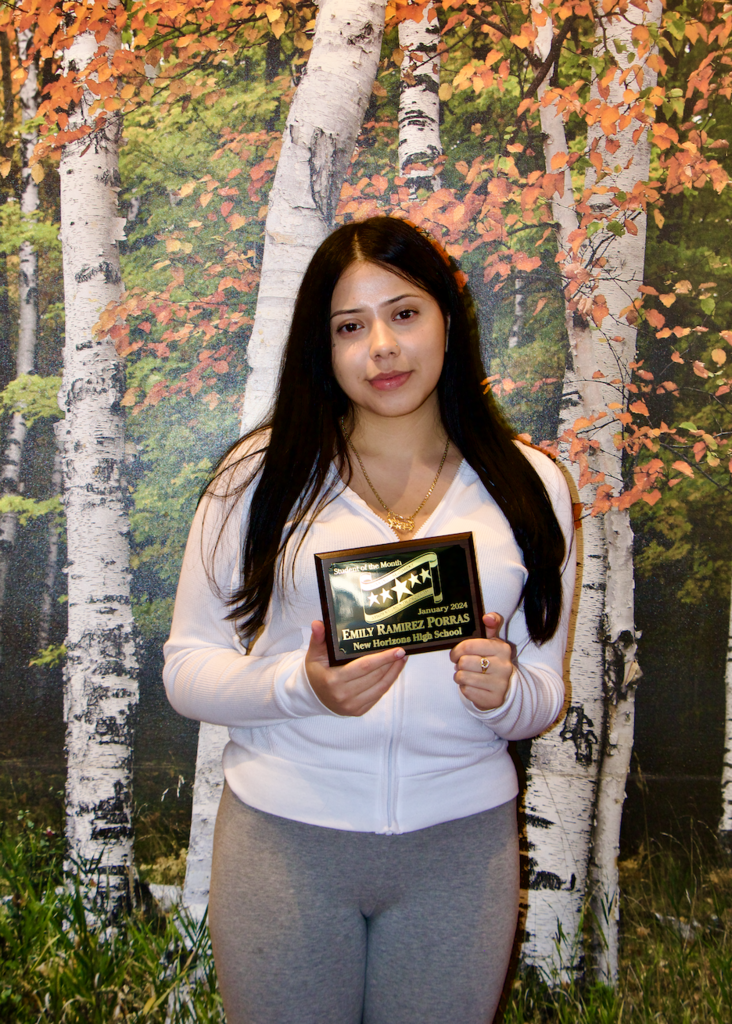 New Horizons HS Student of the Month January - Emily Ramirez Porras