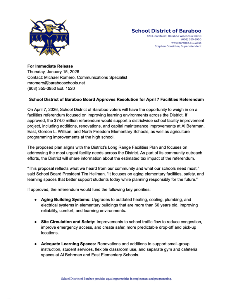 Press Release Page 1