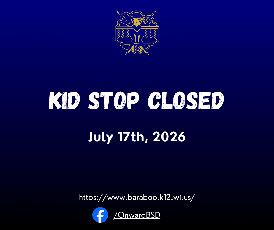 Kid Stop Closure July 17th